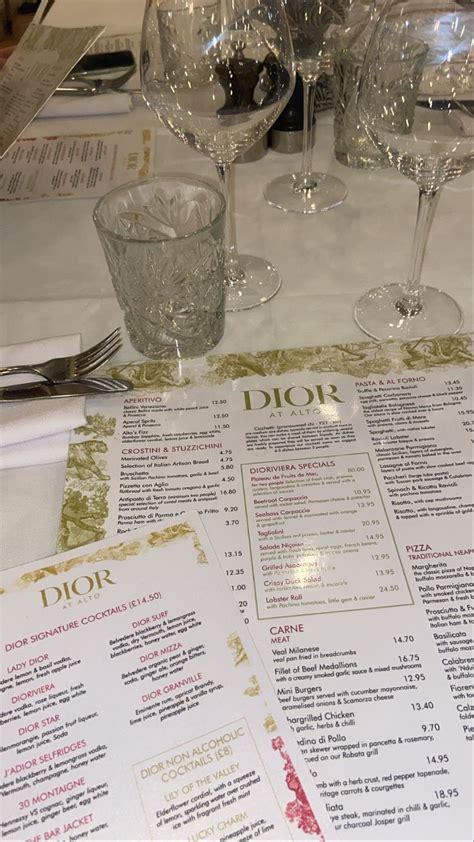 dior selfridges alto menu|dior at alto london.